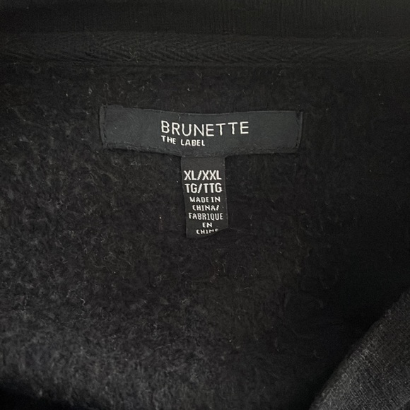 Brunette the label crewneck sweater, black with silver letters size XL/XXL - Picture 4 of 4